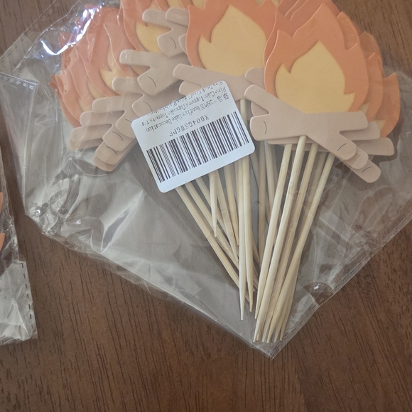 Fire Cupcake Toppers, Baby Shower Cake Decorations Fireman Themed Cake Topper - Picture 4 of 5